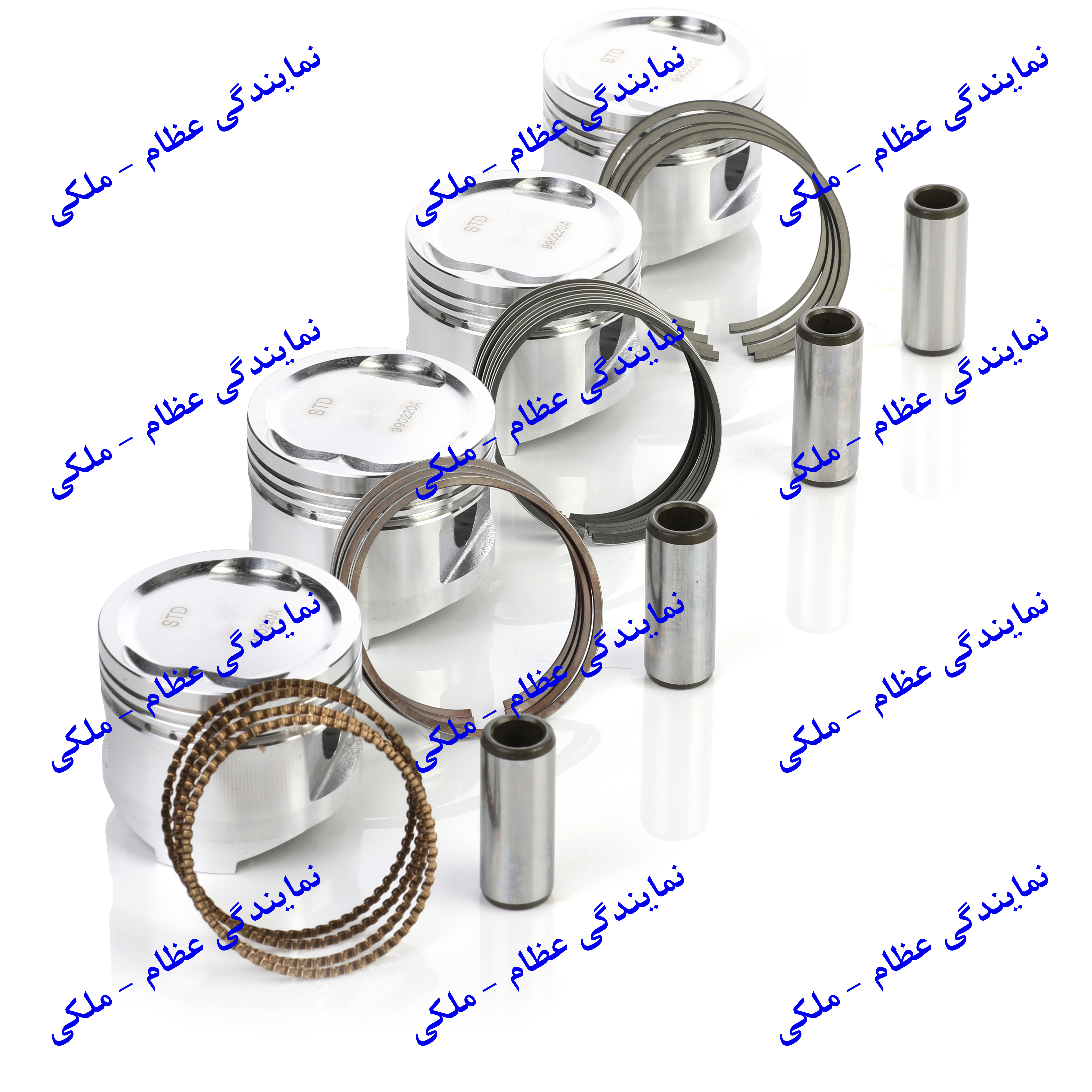 پیستون پراید STD با ملحقات کامل با رینگ TP عظام